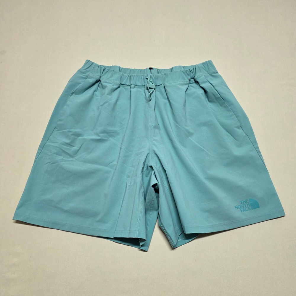 The North Face Wasabi Mens Large Teal Blue Athletic Lined Shorts